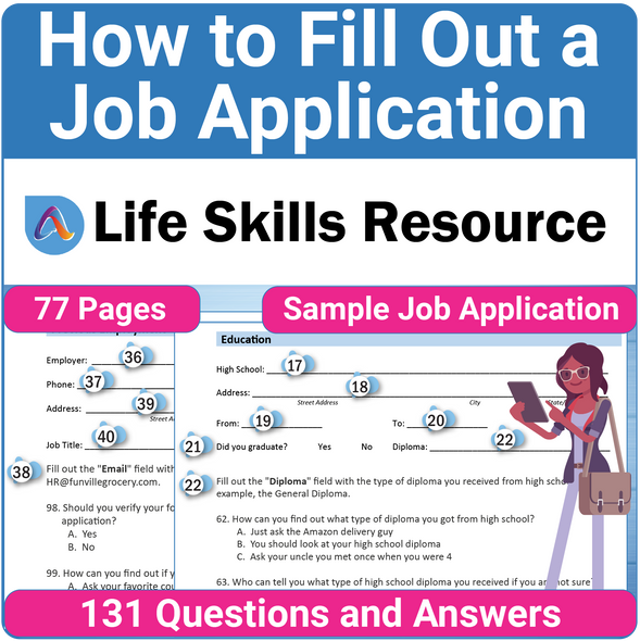 Practical Employment Skills Activity for Teens - How to Fill Out a Job Application