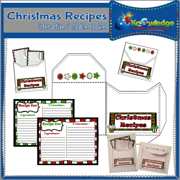 Christmas Recipes Interactive Foldable Booklet