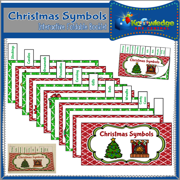 Christmas Symbols Interactive Foldable Booklet