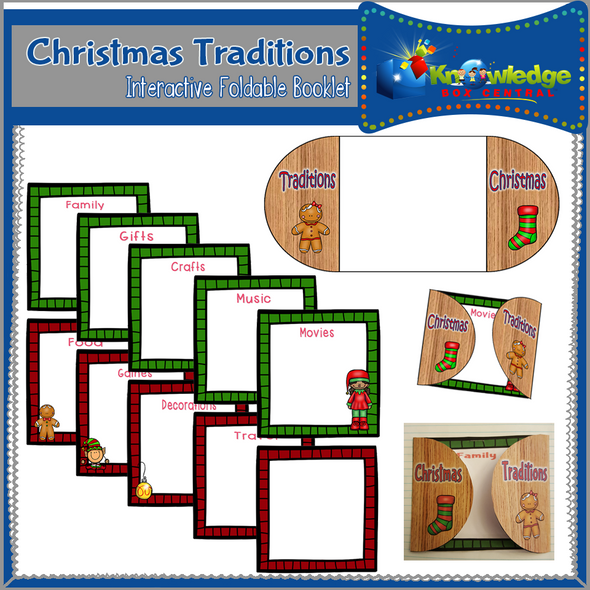 Christmas Traditions Interactive Foldable Booklet