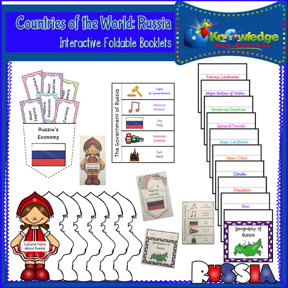 Countries of the World: Russia Interactive Foldable Booklets