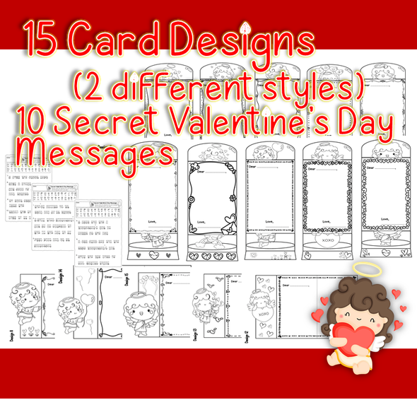 Secret Message Valentine's Day Card Foldables