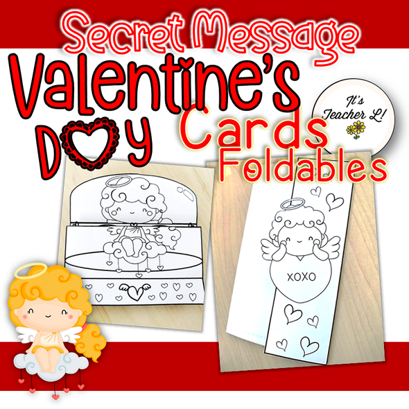 Secret Message Valentine's Day Card Foldables