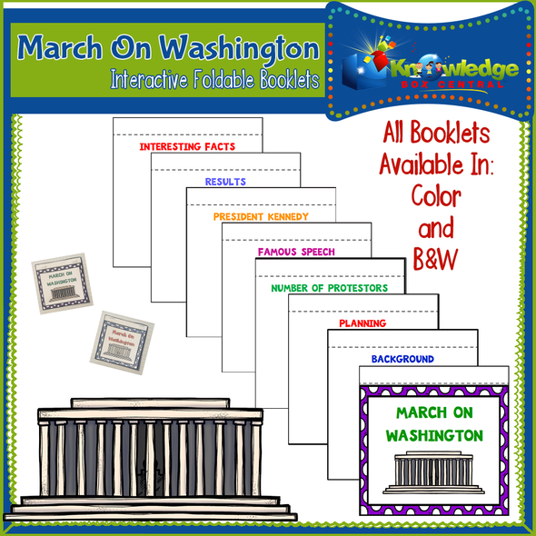 March on Washington Interactive Foldable Booklets 