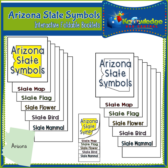 Arizona State Symbols Interactive Foldable Booklets 
