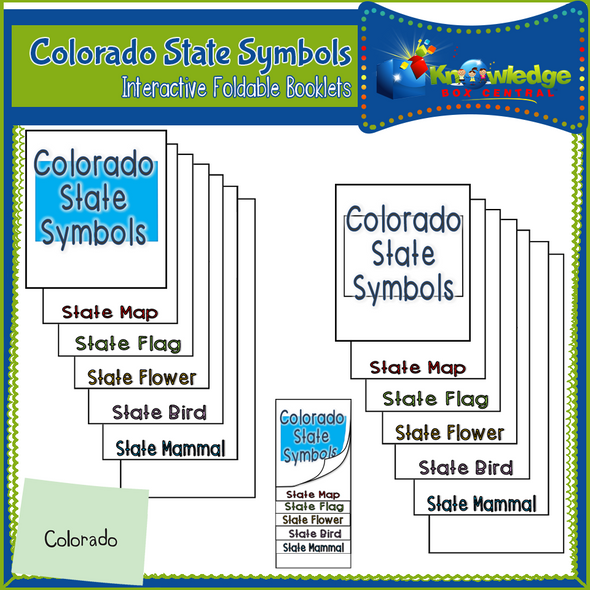 Colorado State Symbols Interactive Foldable Booklets 