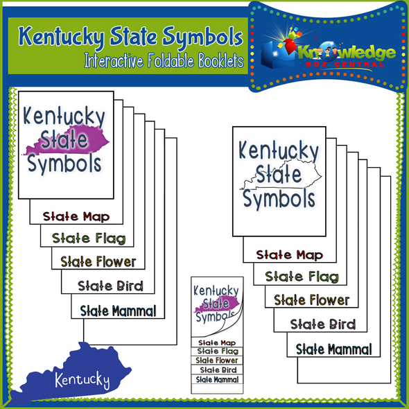 Kentucky State Symbols Interactive Foldable Booklets 