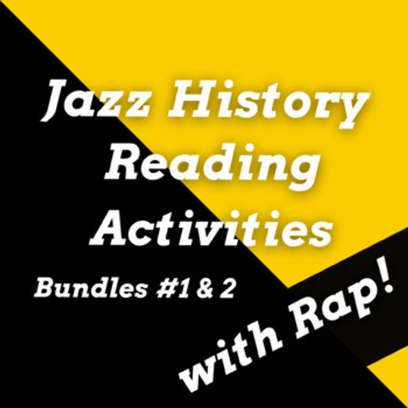 Black History Month Reading Passage Activities for Jazz History with Rap Songs