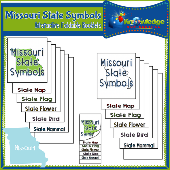 Missouri State Symbols Interactive Foldable Booklets 