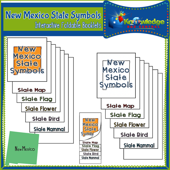 New Mexico State Symbols Interactive Foldable Booklets 