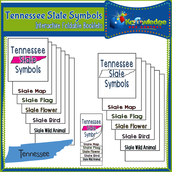 Tennessee State Symbols Interactive Foldable Booklets 