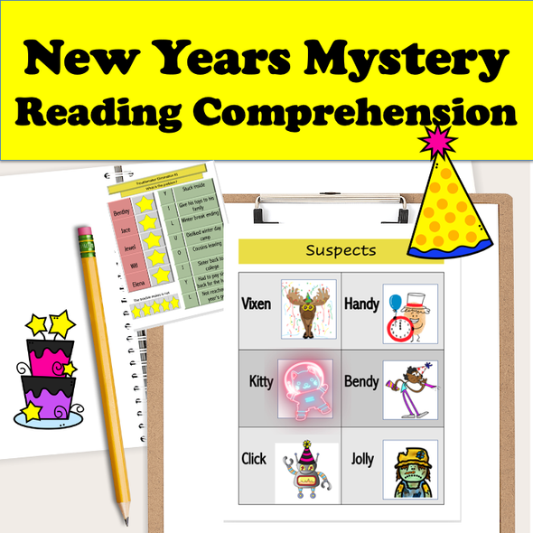 New Year's Reading Comprehension Mystery
