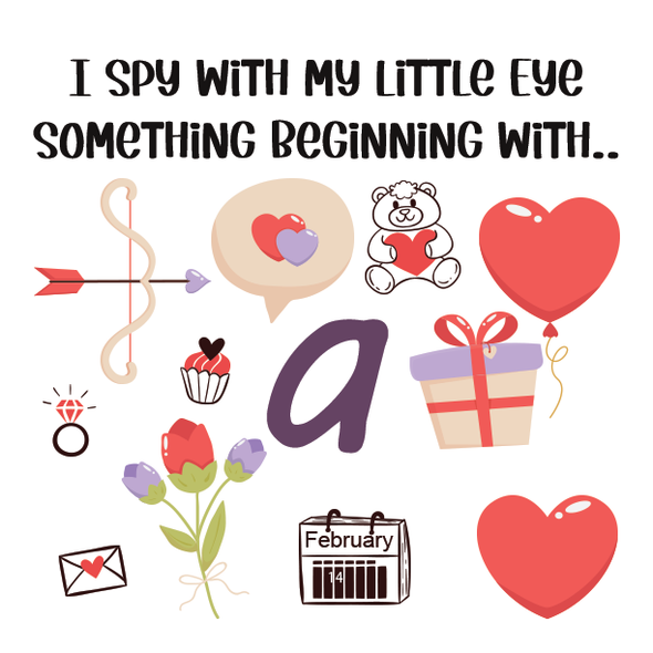 Valentine's Day Literacy Activities Kindergarten | I Spy Letters