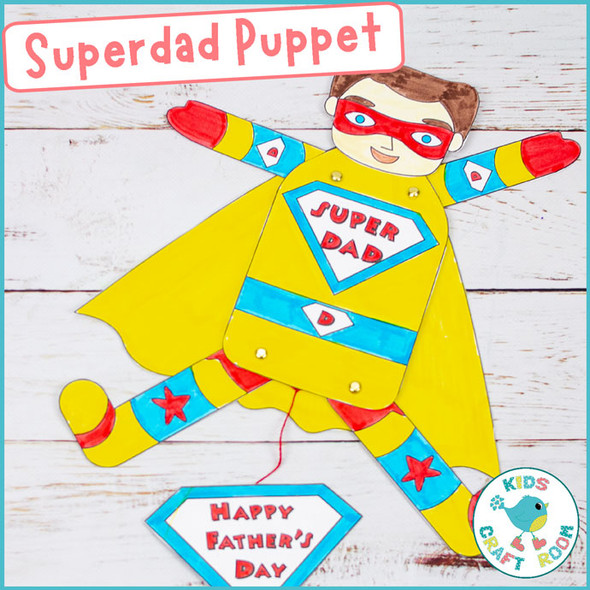 Superhero Father's Day Puppet