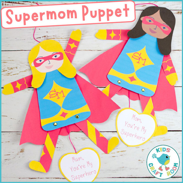 Superhero Mother's Day Puppet