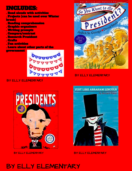 PRESIDENTS DAY RESOURCES, COMPLETE BOOK UNITS, PROJECTS/ACTIVITIES