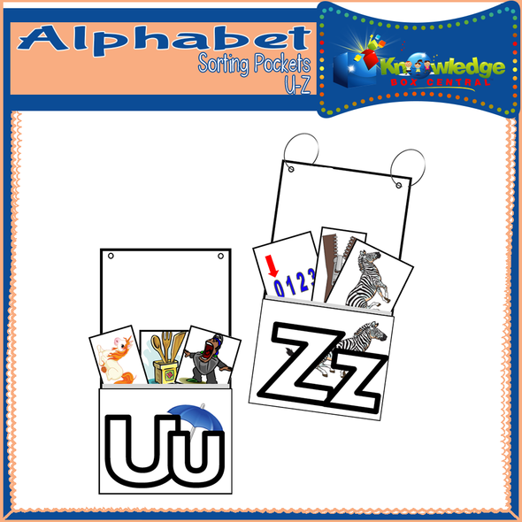 Alphabet Sorting Pockets: U to Z 