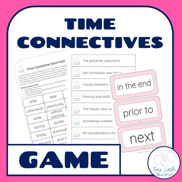 Time Connectives Sentence Game