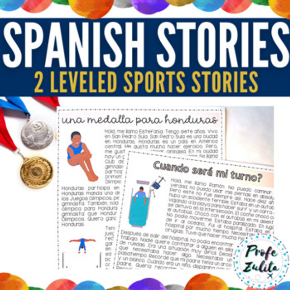 2 Sports Stories in Spanish | Level 1 & 2 with activities