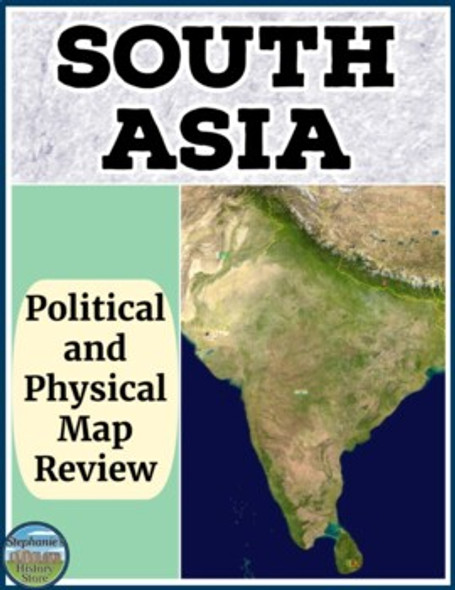 South Asia Geography Map Activity