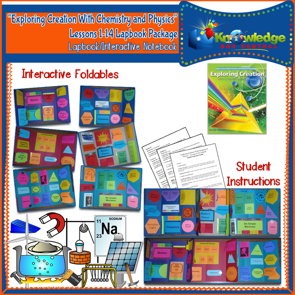 Apologia Exploring Creation w/ Chemistry and Physics Lapbook Package Lessons 1-14 