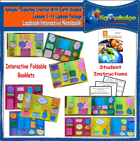 Apologia Exploring Creation W/ Earth Science Lapbook Package (Lessons 1-14) 