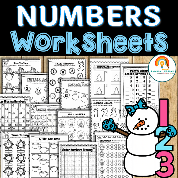 Winter Math Activities | Winter Math Worksheets | Kindergarten Math Centers