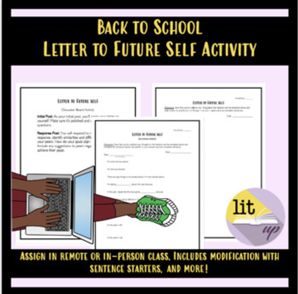 Back to School Letter to Future Self Remote or In-Person