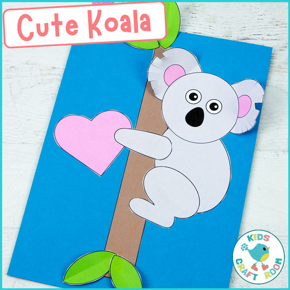 Cute Koala Craft - Valentine Craft - Australia Day Craft