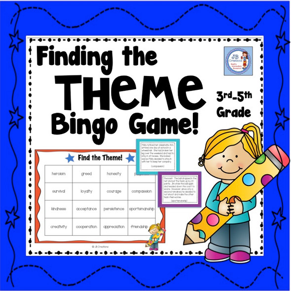 Theme Bingo Game for Grades 4-6