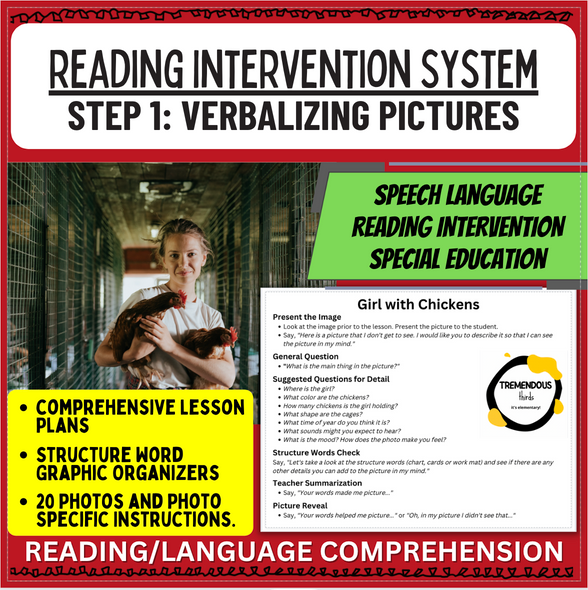 STEP 1: Verbalizing Pictures to Create a Mind Movie for Reading Speech Language