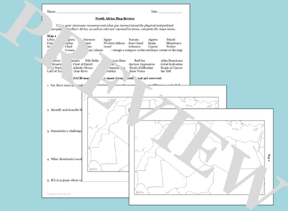 North Africa Map Activity