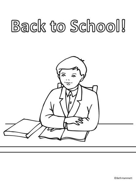 Back to School Coloring Handouts for Early Learners