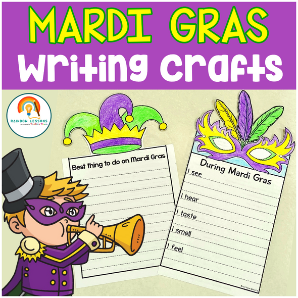 Mardi Gras Writing Crafts | Mardi Gras Writing Prompts | Mardi Gras Activities