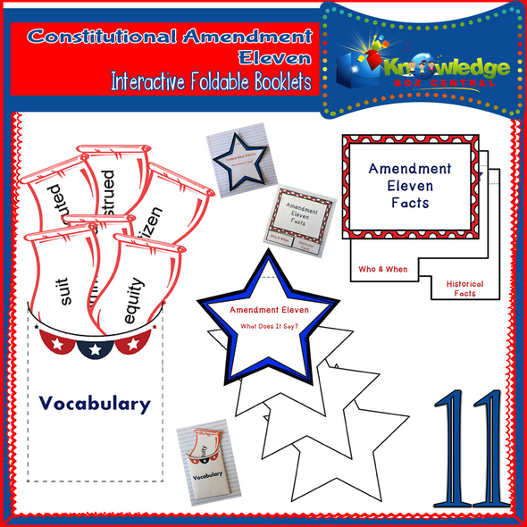 Constitutional Amendment Eleven Interactive Foldable Booklets 