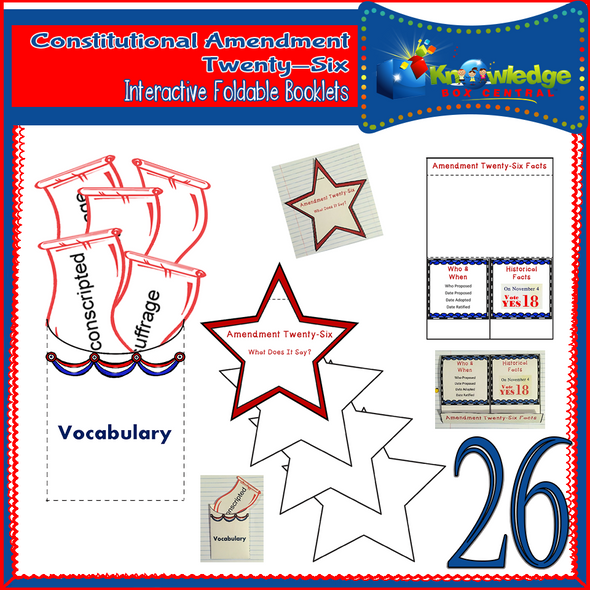 Constitutional Amendment Twenty-Six Interactive Foldable Booklets 
