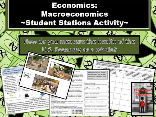 Economics | Macroeconomics | The Health of the Economy | Student Activities
