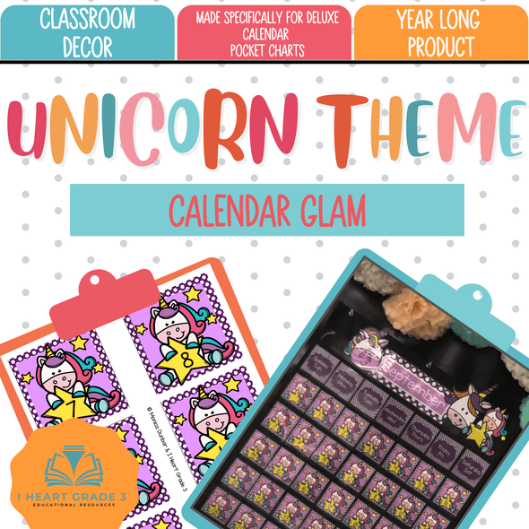 Calendar Glam: Unicorn Theme
