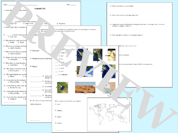 World Geography Introduction Test