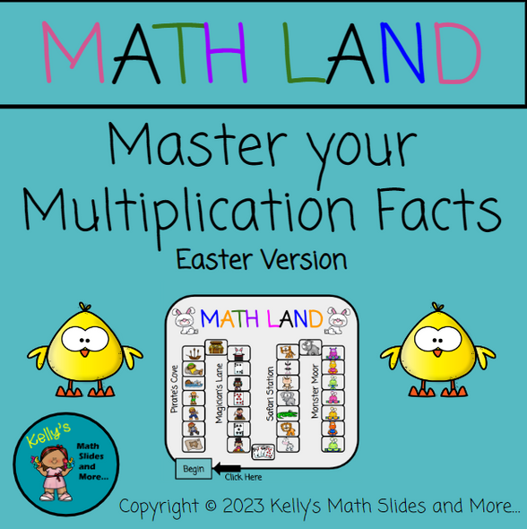 Easter Math Land - Master your Multiplication Facts Game