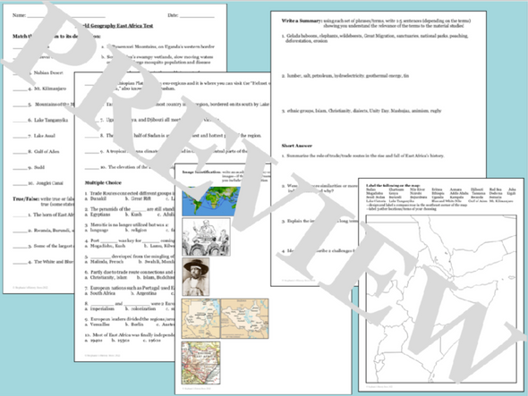 East Africa World Geography Test