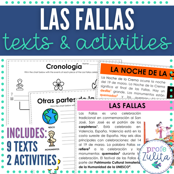 Las Fallas Readings - Spanish Culture Gallery Walk