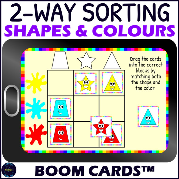 Sorting Shapes and Colors Activity - Digital Boom™ Cards Game