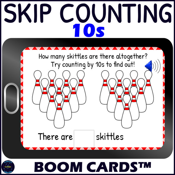 Skip Counting by 10s Introduction and Practice Activity - Digital Boom ™ Cards