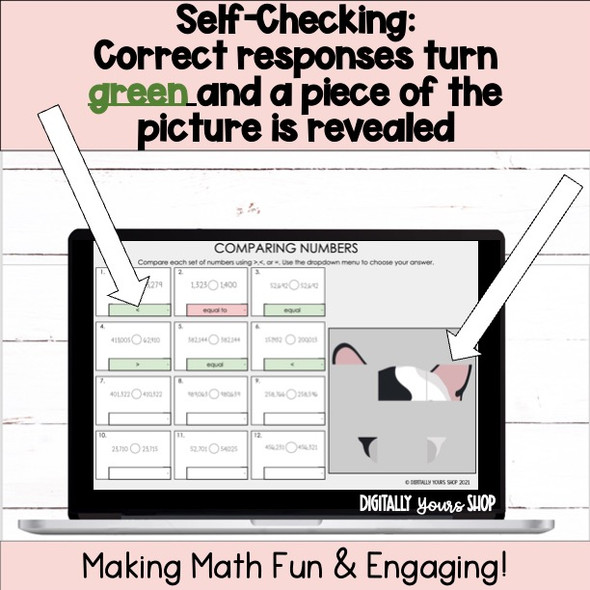 Compare Numbers - to the Hundred Thousands Place -Self-Checking Activity