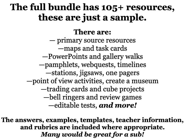 Texas History Activities Bundle from Regions to the Republic