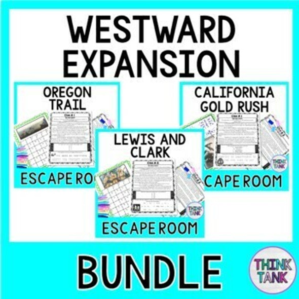 Westward Expansion ESCAPE ROOMS BUNDLE - Reading Comprehension