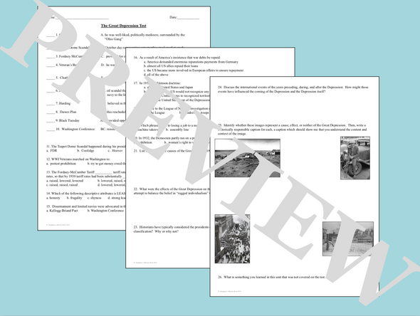 The Great Depression Test