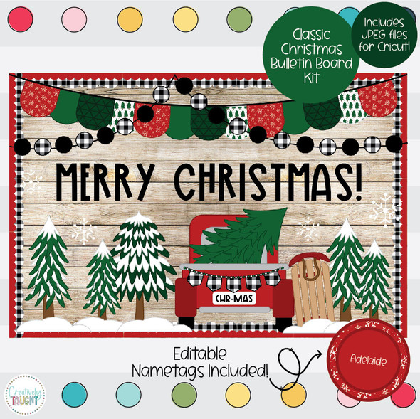 Christmas Tree Truck Bulletin Board Kit