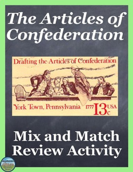 The Articles of Confederation Vocabulary Mix and Match Activity